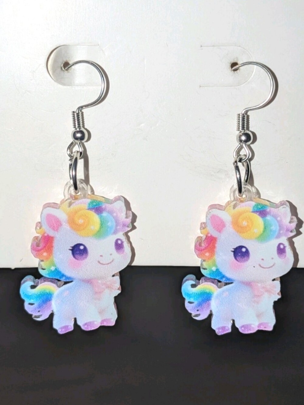 Hand Crafted Rainbow Unicorn Dangle Earrings